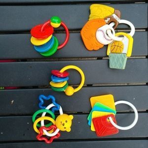 5 Baby key ring teething toys